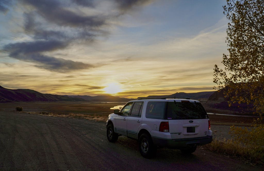 Watching the sun set over Gunnison Reservoir in Curecanti Recreation Area.